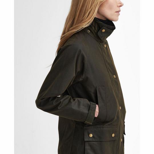 Barbour Acorn Wax Jacket Women s S Olive