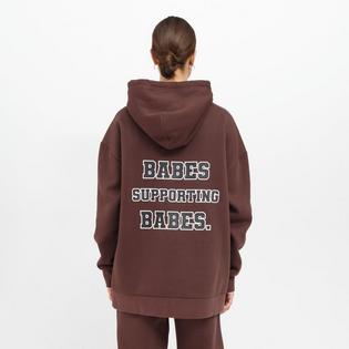Brunette The Label Chandail &agrave; capuchon Babes Supporting Babes Big Sister pour femmes