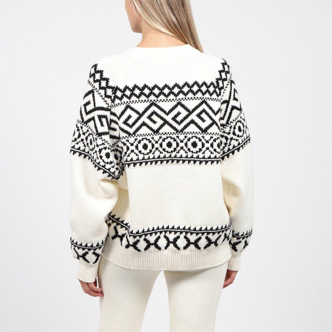 Women's Fair Isle Knit Sweater | Brunette The Label | Sporting