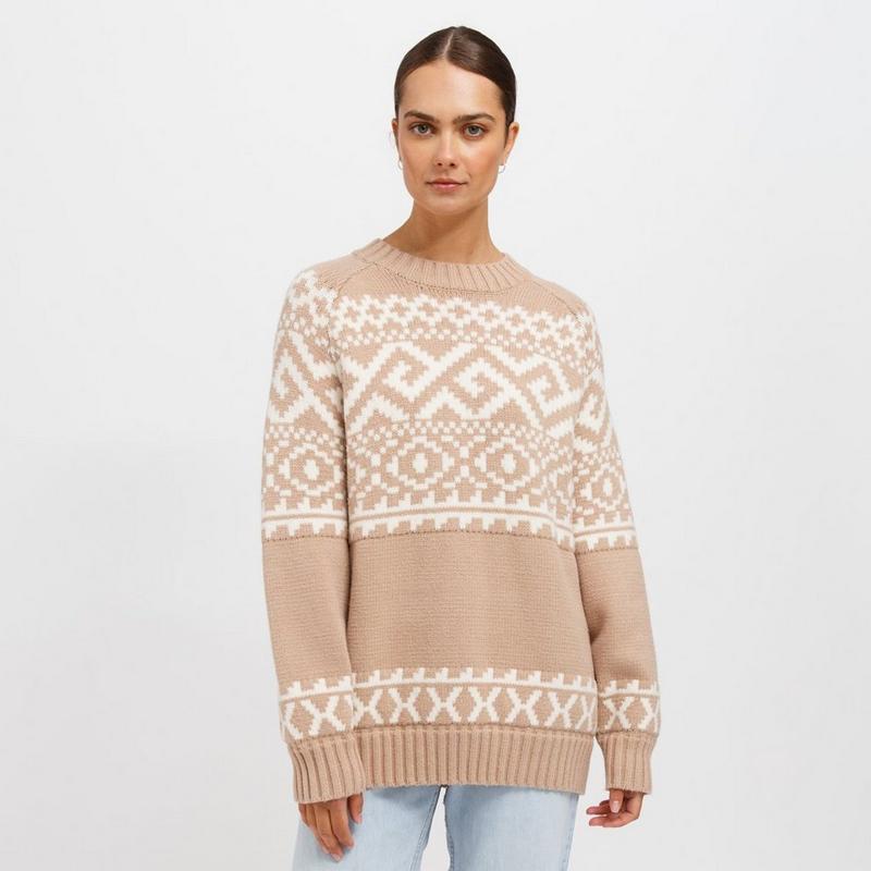 Brunette The Label Chandail en tricot Fair Isle pour femmes