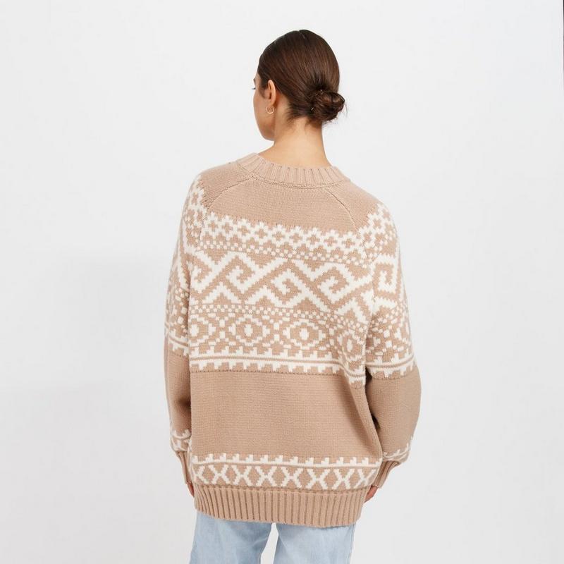 Brunette The Label Chandail en tricot Fair Isle pour femmes