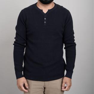  Men's Henley Knit Sweater