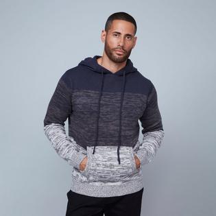  Men's Colourblock Hooded Knit Sweater