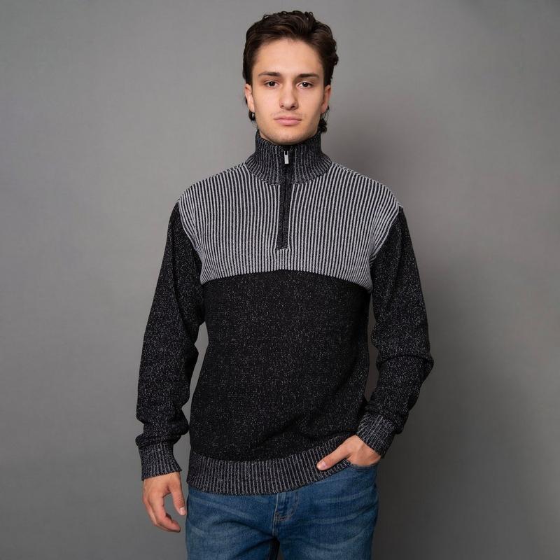 Oak & Ivy Chandail &agrave; demi-glissi&egrave;re avec empi&egrave;cement textur&eacute; pour hommes