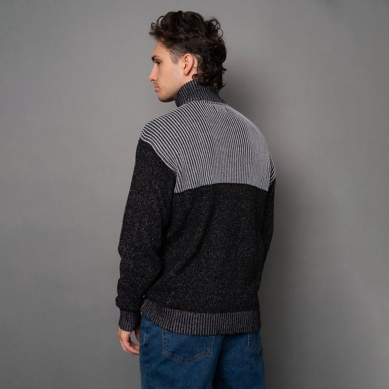 Oak & Ivy Chandail &agrave; demi-glissi&egrave;re avec empi&egrave;cement textur&eacute; pour hommes