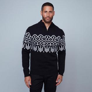 Oak & Ivy Men's Fair Isle Quarter-Zip Sweater