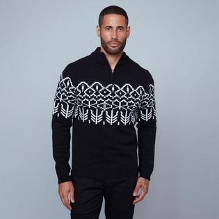 Men's Fair Isle Quarter-Zip Sweater