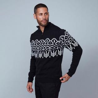 Oak & Ivy Men's Fair Isle Quarter-Zip Sweater