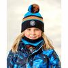 Kids   2-8  Pompom Colourblock Knit Hat