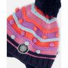 Kids   2-8  Pompom Bobble Peruvian Knit Hat