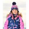 Kids   2-8  Pompom Bobble Peruvian Knit Hat