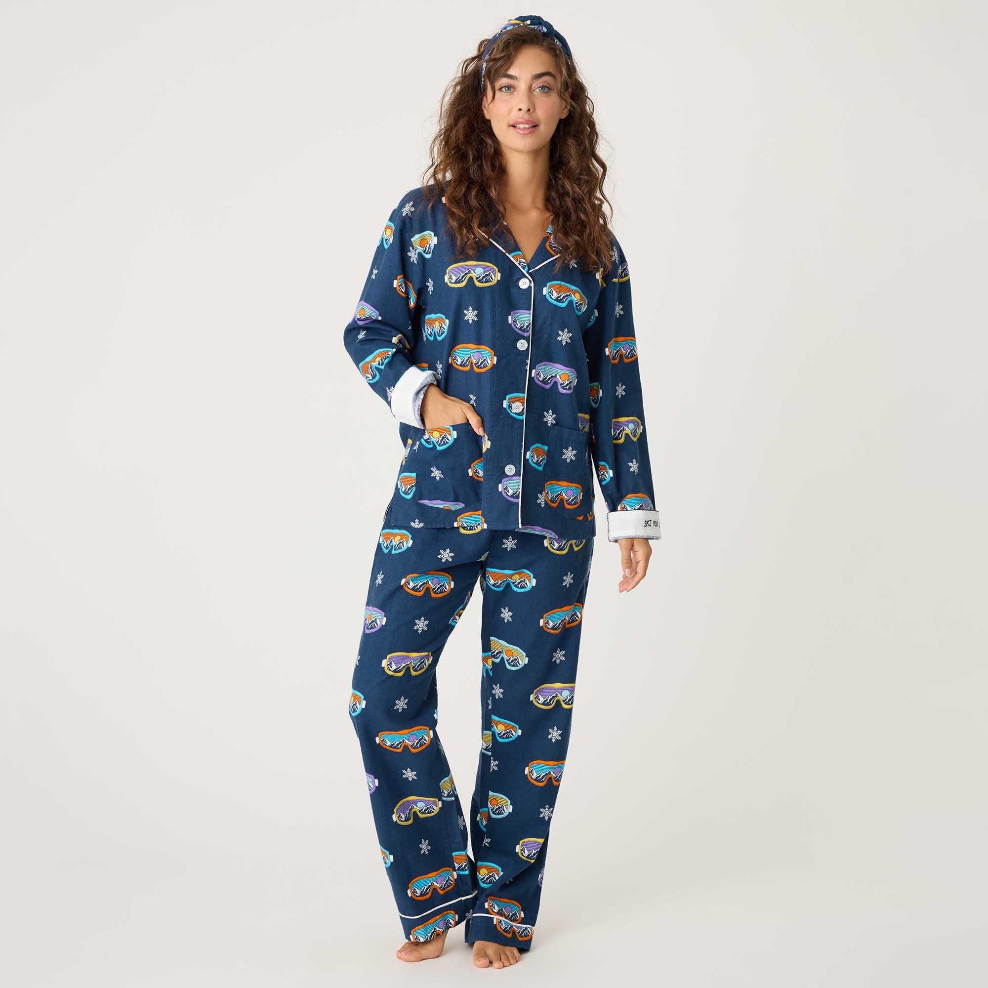 PJ Salvage Women s Ski You Later Flannel PJ Set