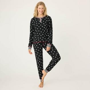 Women's Tiny Hearts Waffle Thermal Two-Piece Pajama Set