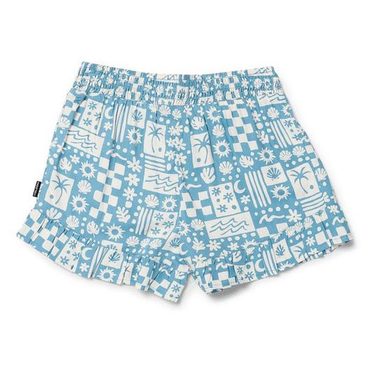 Volcom Junior s Girl s Hangin Loose Shorts Blue Size Large