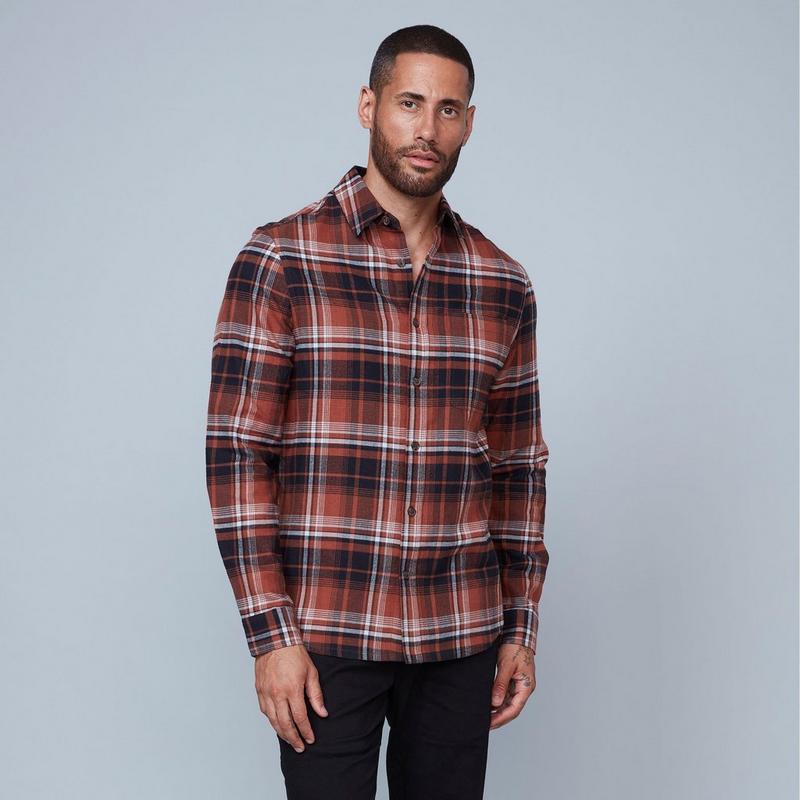 Oak & Ivy Chemise en flanelle &agrave; carreaux pour hommes