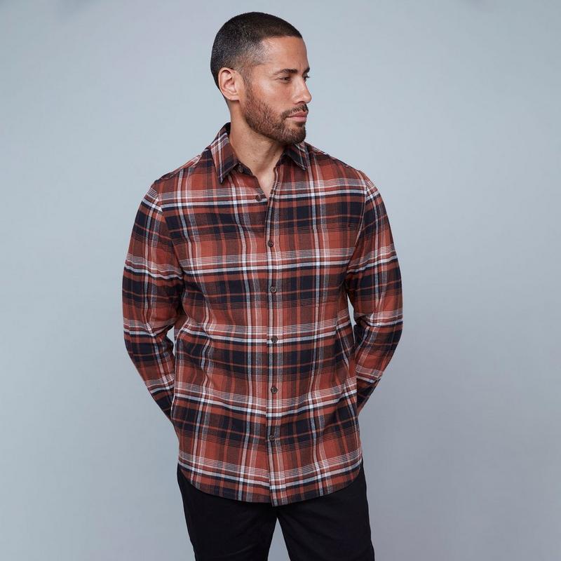 Oak & Ivy Chemise en flanelle &agrave; carreaux pour hommes