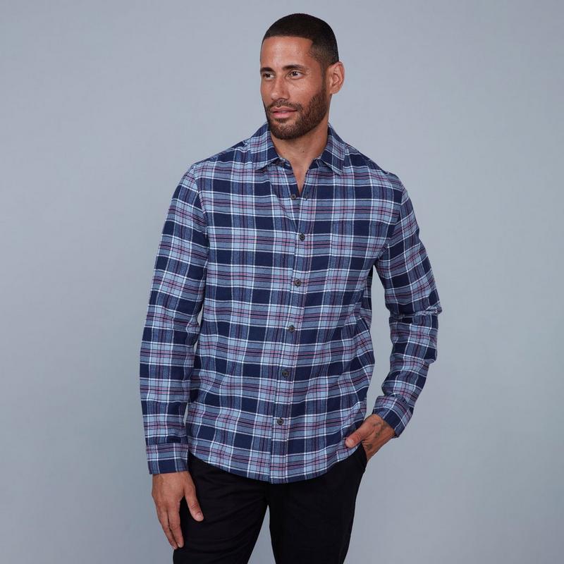 Oak & Ivy Chemise en flanelle &agrave; carreaux pour hommes
