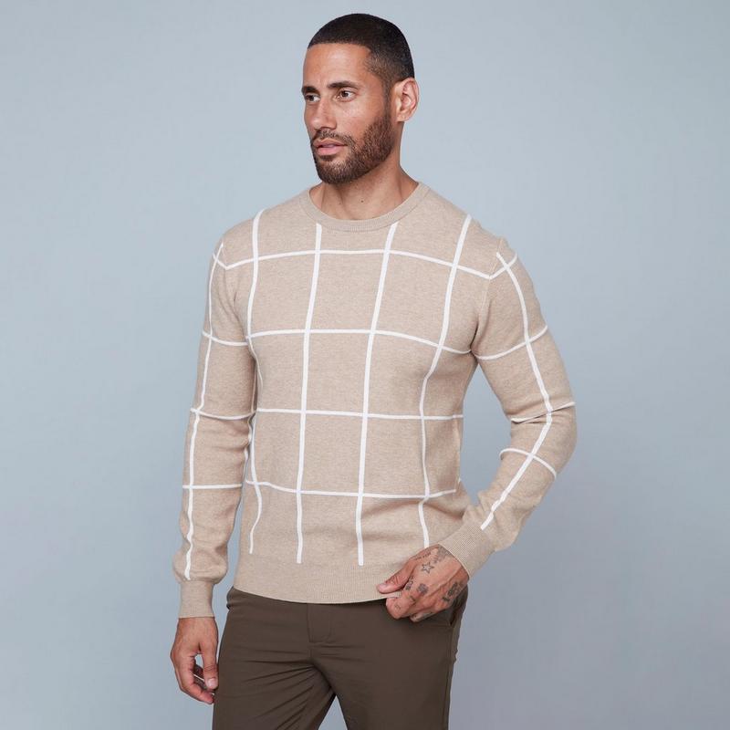 Oak & Ivy Chandail Windowpane pour hommes
