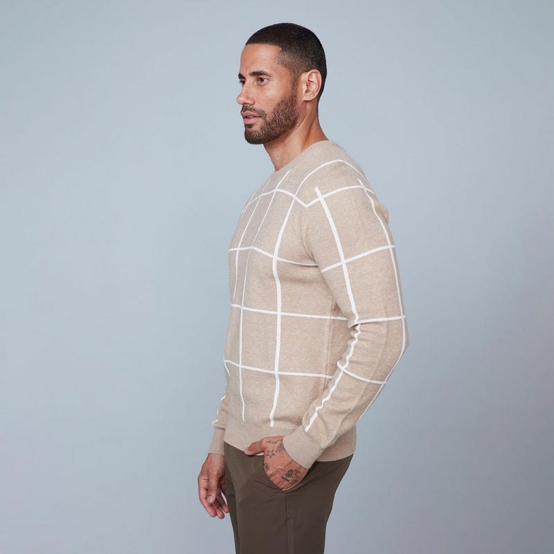 Oak & Ivy Chandail Windowpane pour hommes