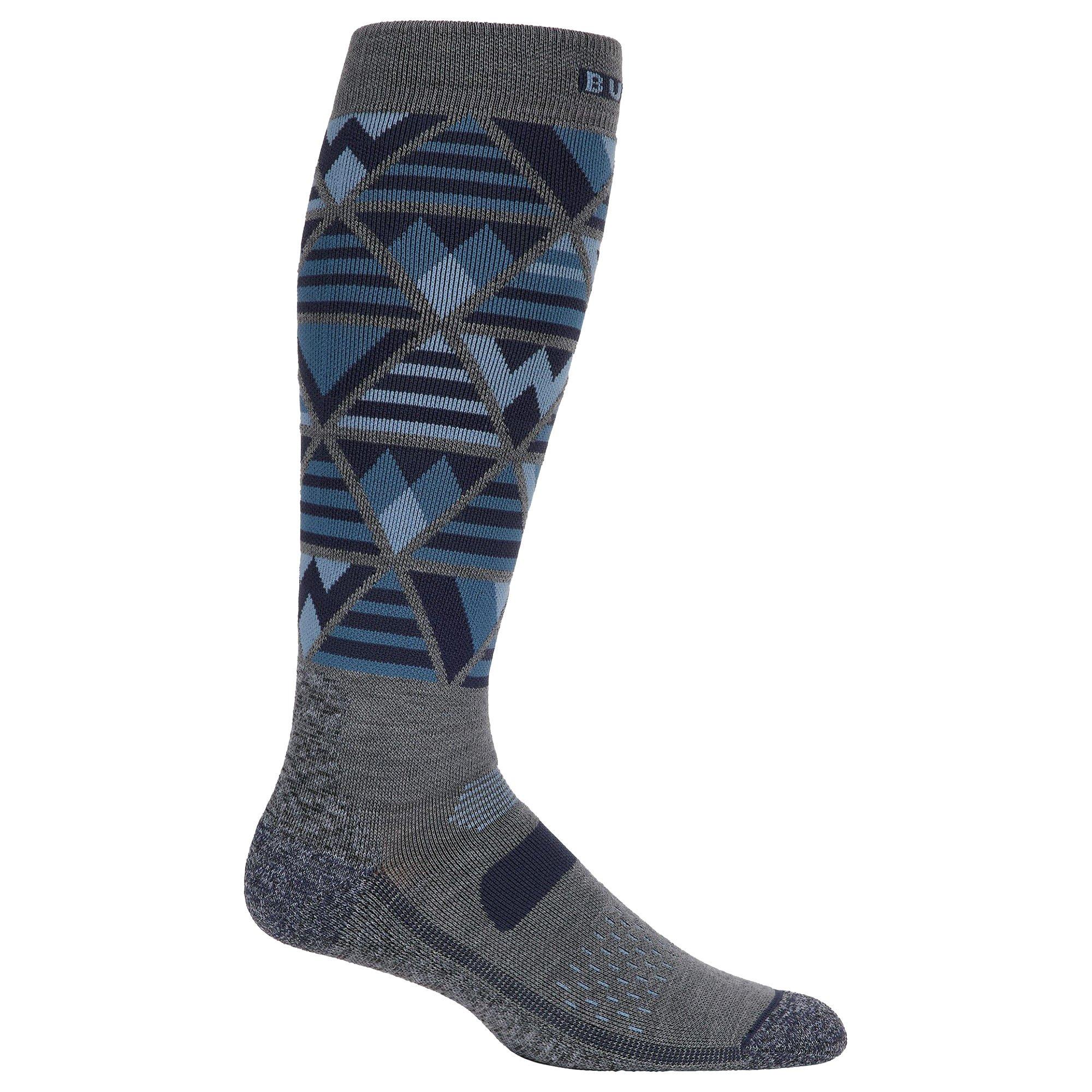 Burton | Men's Performance Midweight Socks, Dark Slate Heather, Size Small