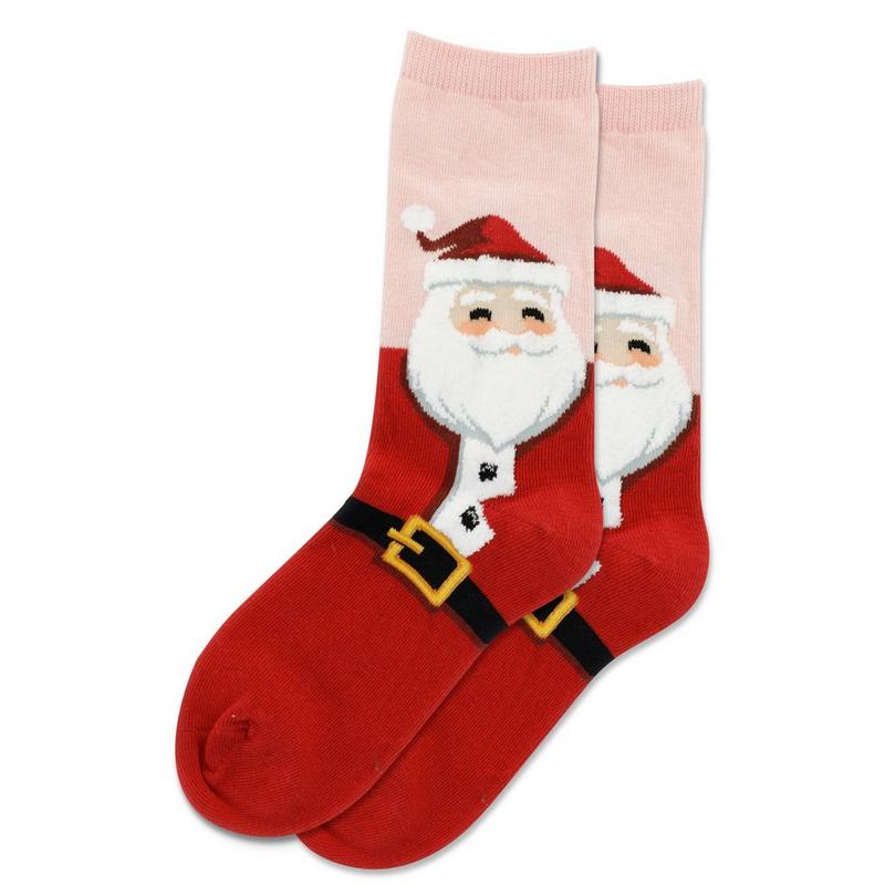 Hot Sox Juniors' Fuzzy Santa Sock