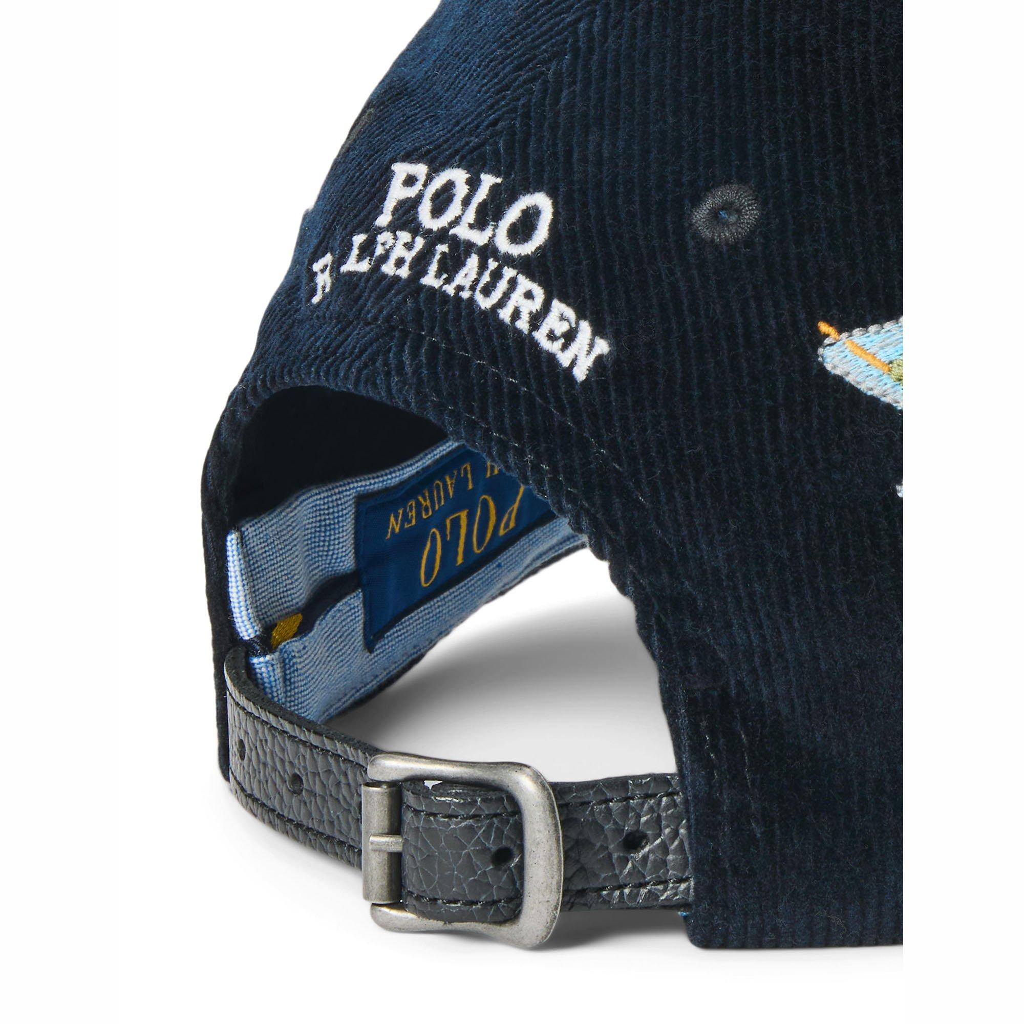 Men's Embroidered Corduroy Hat