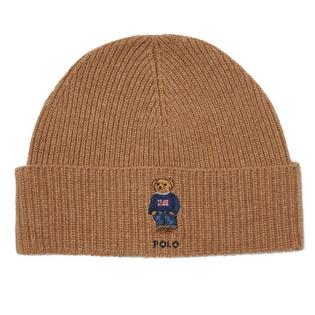 Unisex Polo Bear Ribbed Knit Beanie