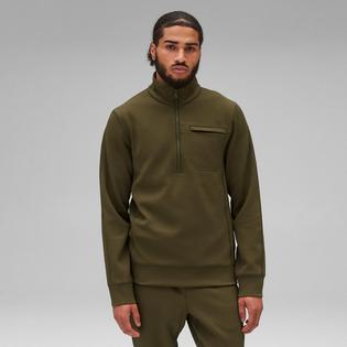 Reigning Champ Chandail à glissière 1/4 Rally en double tricot pour hommes