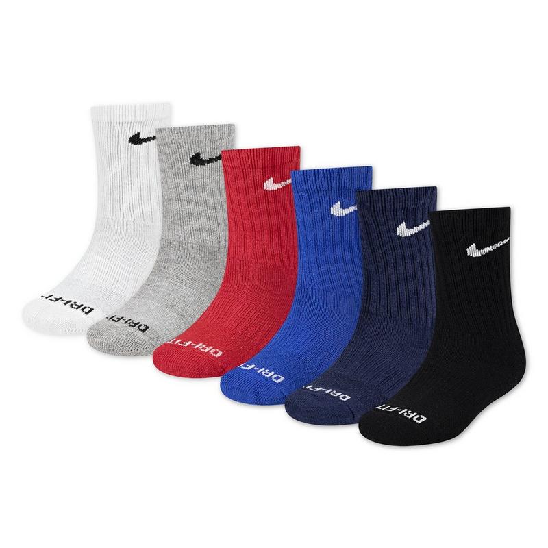 Nike Kids' Dri-FIT Performance Basics Crew Sock (6 Pack)