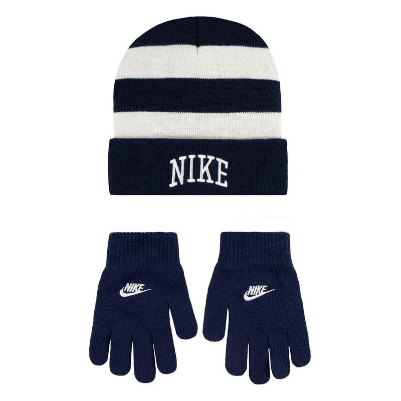 Nike Ensemble tuque ray&eacute;e + gants pour juniors [7-16]