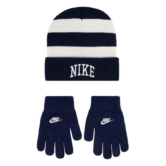 Nike Juniors   7-16  Striped Beanie   Glove Two-Piece Set