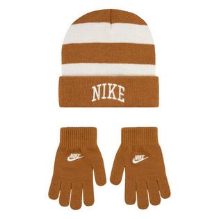 Juniors' [7-16] Striped Beanie + Glove Two-Piece Set