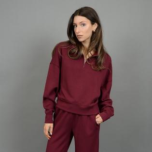  Women's Soft Knit Half-Zip Sweatshirt