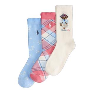 Polo Ralph Lauren Junior Girls' [7-16] Polo Bear Crew Sock (3 Pack)