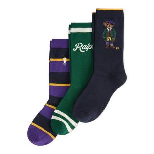 Polo Ralph Lauren Junior Girls' [7-16] Polo Bear Crew Sock (3 Pack)