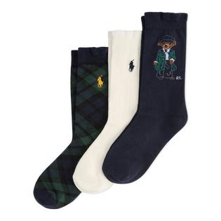 Polo Ralph Lauren Junior Girls' [8-20] Polo Bear Crew Sock (3 Pack)