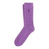 Chaussettes mi-mollet en tricot c bl  de coton pour femmes