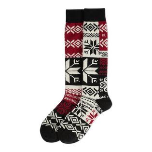 Polo Ralph Lauren Women's Patchwork Cotton-Blend Trouser Sock