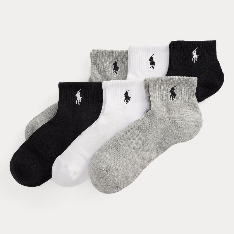 Polo Ralph Lauren Chaussettes de chevilles hautes pour femmes (paquet de 6)