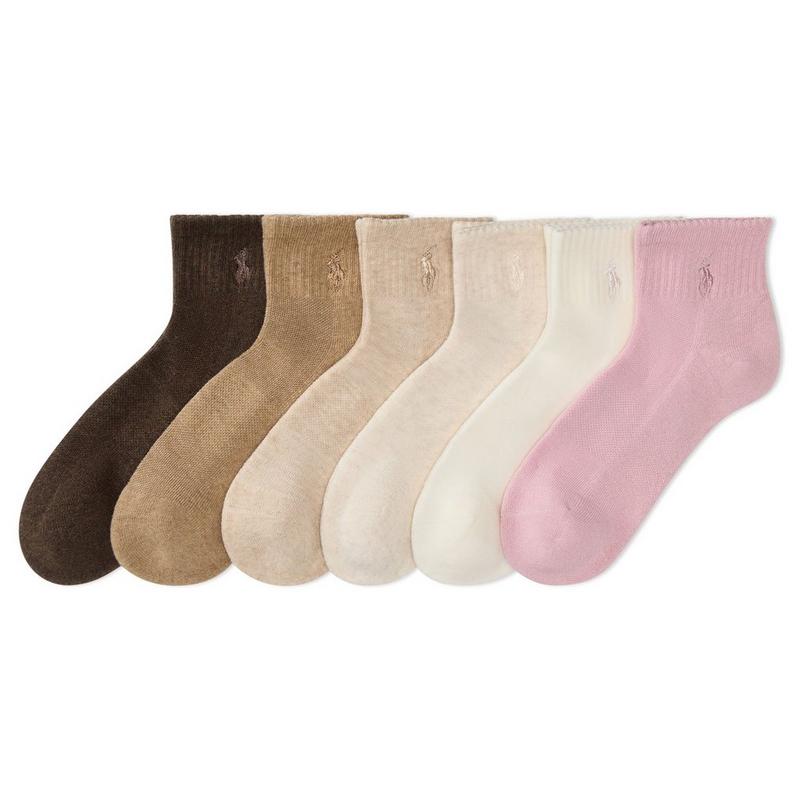 Polo Ralph Lauren Chaussettes de chevilles hautes pour femmes (paquet de 6)