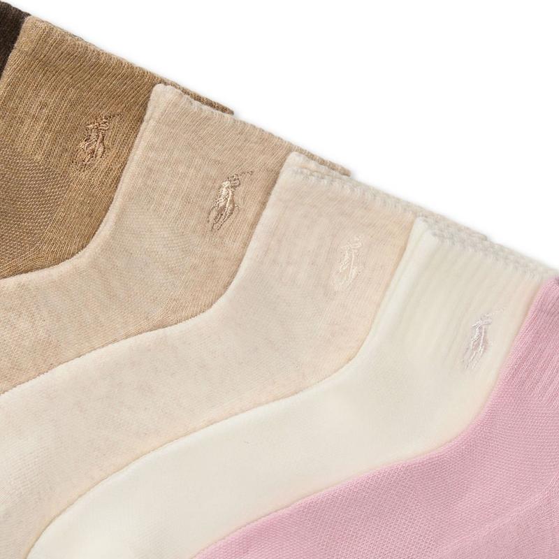 Polo Ralph Lauren Chaussettes de chevilles hautes pour femmes (paquet de 6)