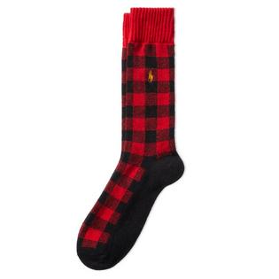  Men's Buffalo Check Wool-Blend Boot Sock