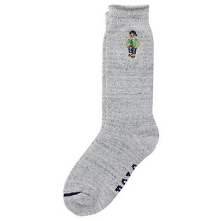  Men's Polo Bear Heathered Cotton-Blend Sock