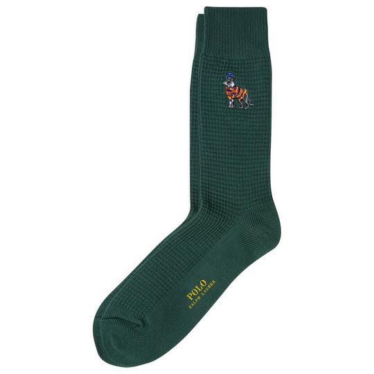 Polo Ralph Lauren Men s Dog-Embroidered Waffle Knit Crew Sock