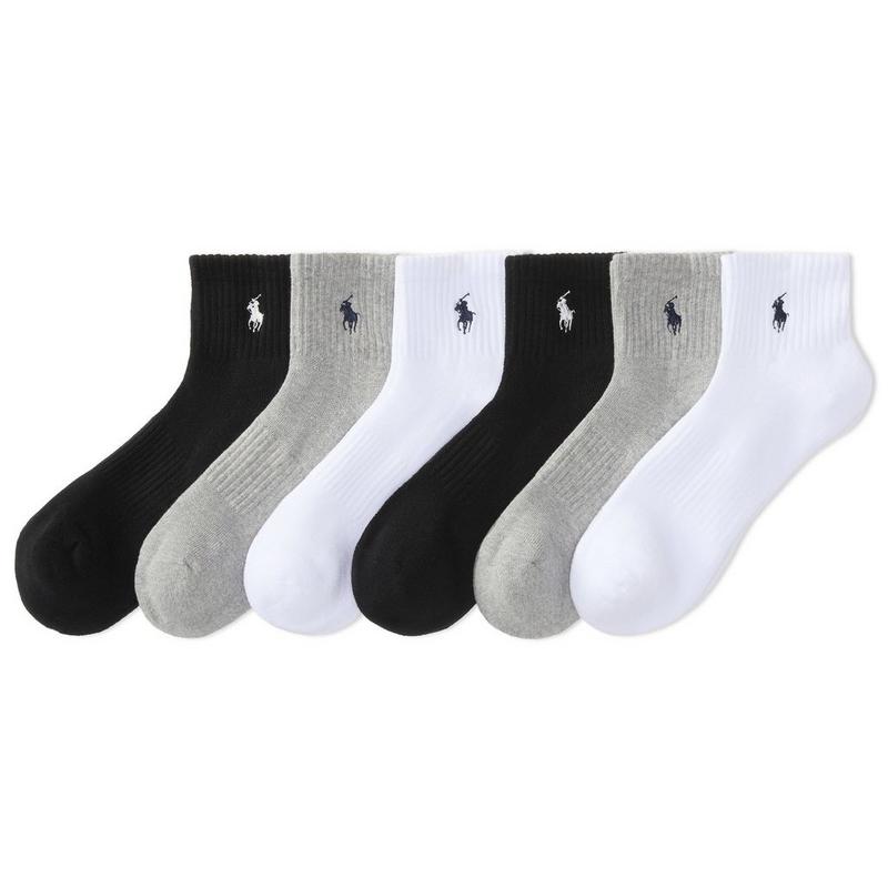 Polo Ralph Lauren Chaussettes en m&eacute;lange de coton pour hommes (paquet de 6)