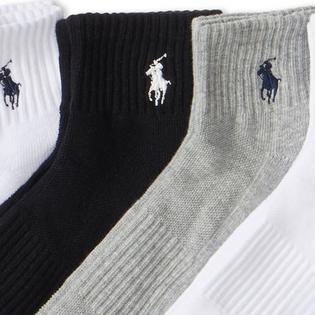 Polo Ralph Lauren Men's Cotton-Blend Quarter Crew Sock (6 Pack)