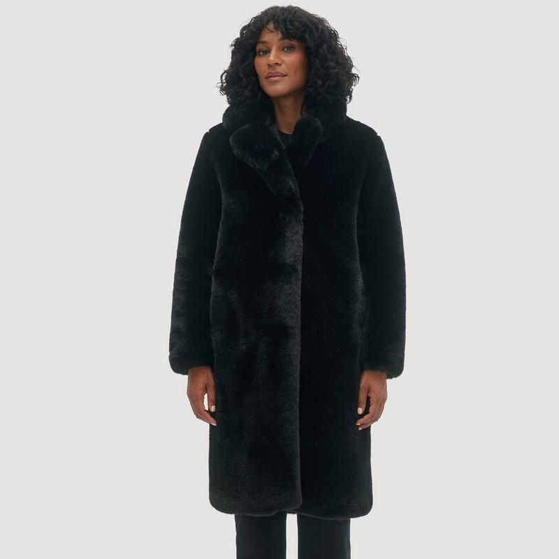 Noize Manteau long en fausse fourrure Savannah pour femmes