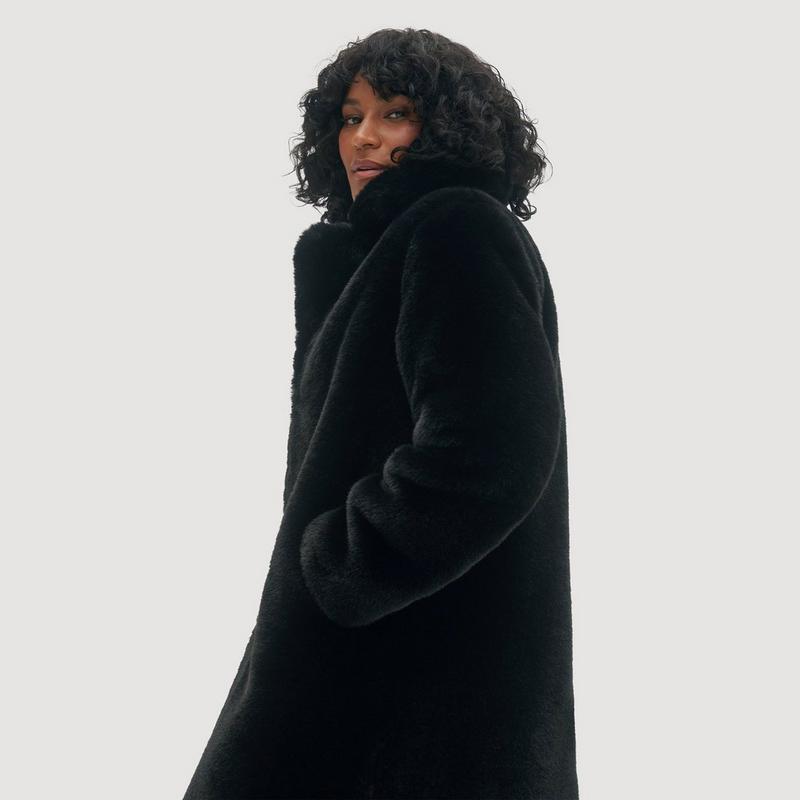 Noize Manteau long en fausse fourrure Savannah pour femmes