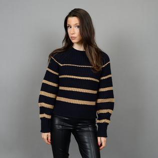  Women's Wide Striped Knit Sweater