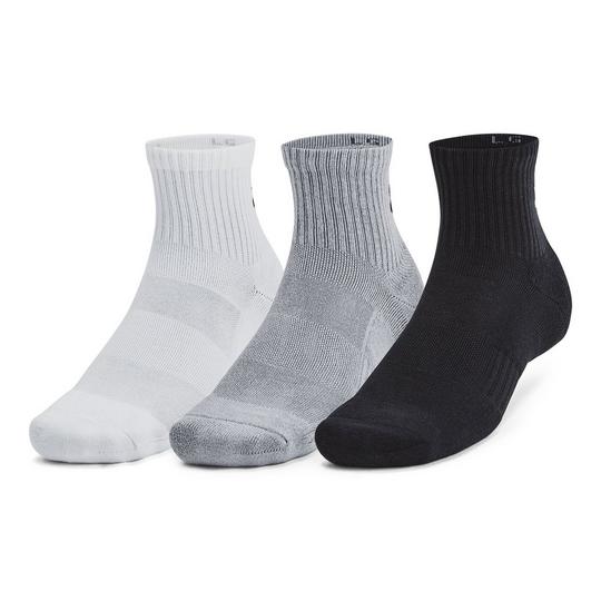 Under Armour Chaussettes courtes d entra nement en coton unisexes  paquet de 3 